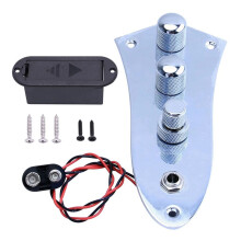 3 Jazz JB Bass Loaded Wired Control Plate for 3 String Bass Guitar Parts JB-09CR