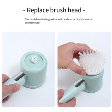 Electric Cleaning Brush Wireless with 3 Brush Heads Hand Use Cleaning Brush Car Cleaning Window Cleaning Tools Kitchen-A