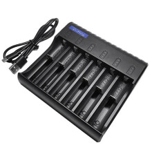 6 Slot Electric Battery Charger LED Indicator USB Charger Home AA/AAA NiMH/NiCd Rechargeable Battery Charger
