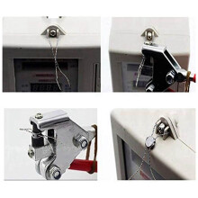 100Pcs Round Lead Seals Beans 8mm Diameter, 100 Pcs Steel Wire, 1Pcs Sealing Crimper with Red Plastic Coated Handle