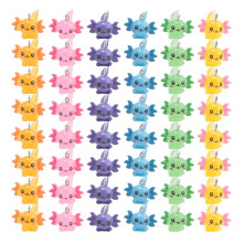 48 PCS Animal Charms Axolotl Resin Charms for Jewelry Making Tiny Resin Animals Resin Figures Miniature Axolotl Ornament