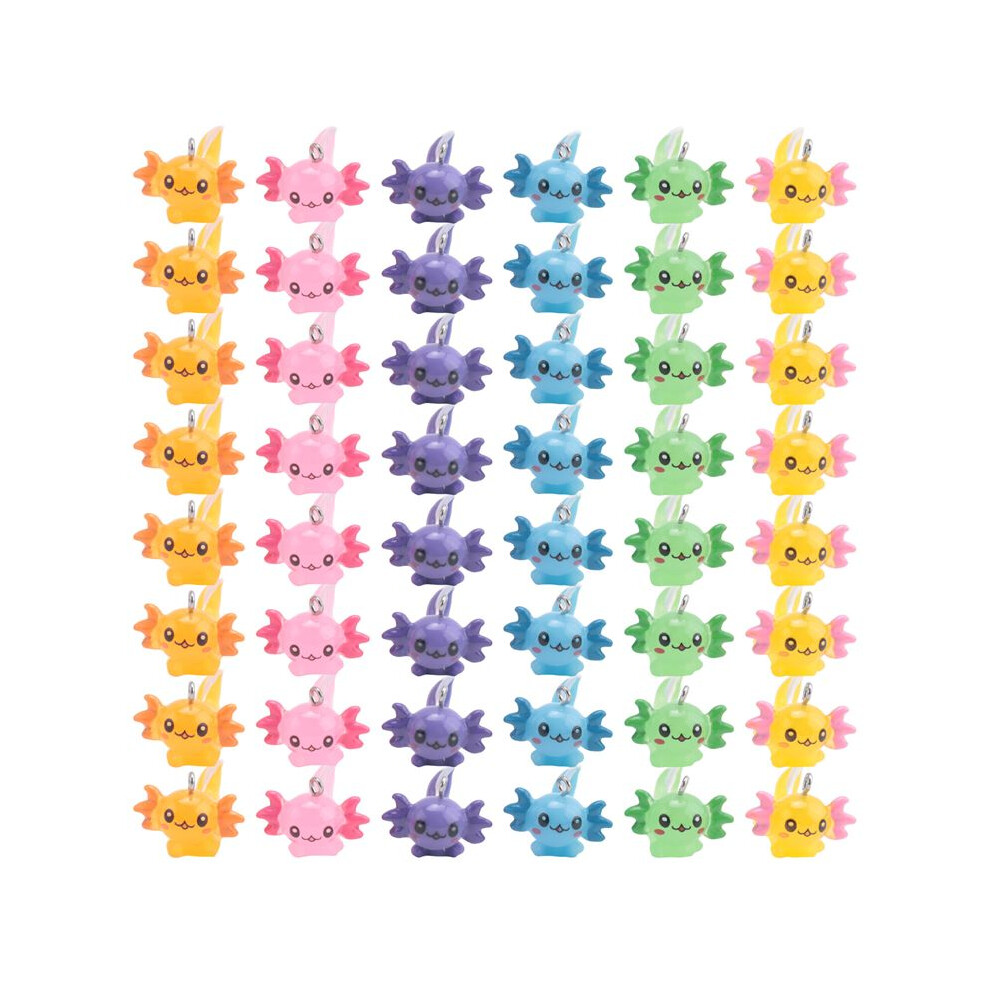 48 Pcs Animal Charms Axolotl Resin Charms For Jewelry Making Tiny Resin Animals Resin Figures Miniature Axolotl Ornament 4711356392515