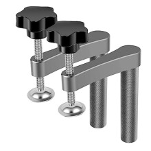 2 Szt. Zacisk na Psa Ze Stali Nierdzewnej Zacisk na OtwóR na Psa Regulowany Klips na Biurko do ObróBki Drewna (20 Mm/0,79 Cala)