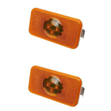 2 Piezas 24V Car Truck LED Side Light LáMpara Indicadora áMbar 4 LED para Trucks FM/FH