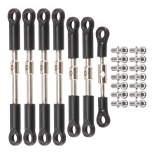 7Pcs Front Rear Tie Rod Servo Link Rod with Screw for 144001 144010 124017 124019 RC Car Spare Parts