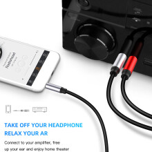 Audiokabel 3,5 Mm auf Doppeltes 6,35 Mm Aux Kabel Mono 6,5 auf 3,5 Stecker für MischverstäRker Lautsprecher 3,5 Mm Klinkensplitterkabel