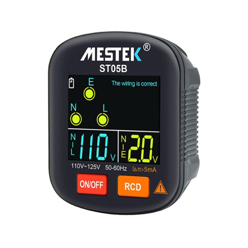 Mestek ST05 Socket Tester Outlet Tester RCD GFCI NCV Test Outlet Checker Ground Zero  30MA  Socket Detector US Plug