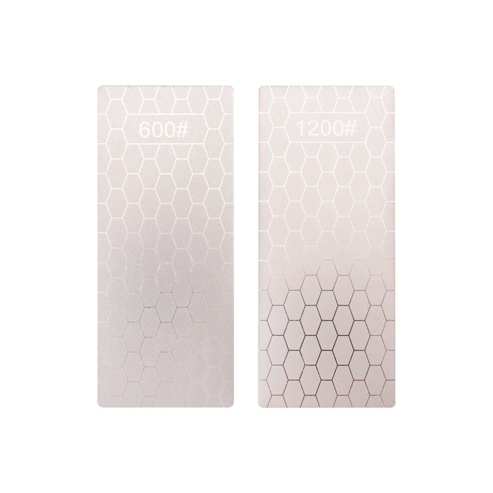2Pcs Diamond Sharpening Stone, Whetstone Honeycomb Surface Diamond Sharpener Plate With Non-Slip Base(600/1200 Grit) 6031075771407