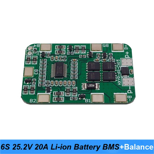 6S 25.2V 20A BMS Lithium Battery Board with Balancing for 25V Screwdriver and 24V Battery Pack Use 1