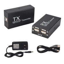 120M USB Extender 4 Port USB1.1 Hub Extender over RJ45 Ethernet USB UTP Extension Transmitter Receiver-US Plug
