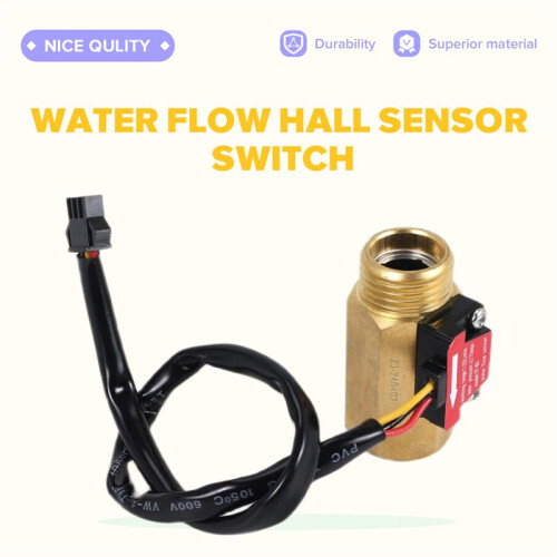 G1/2 inch Water Flow Hall Sensor  Flow Meter for Industrial Turbine Flowmeter Water Flow Sensor YF-B2 1