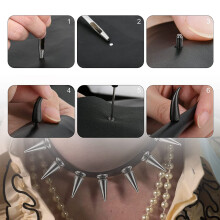 50 Sets Kegel im Gemischter Form Spikes Bolzen Niet Kit für Punk Stil Bekleidung ZubehöR Teile Mach Es Selbst Handwerk Dekoration