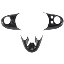 Car Steering Wheel Cover Carbon Fiber ABS Sticker Cover Trim for- Cooper F54 F55 F56 F57 F60