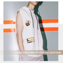 24Pcs Sublimation Patch Blanks Fabric Iron- Patches Repair Patch for Hats Clothes Backpacks Uniforms,3 Styles