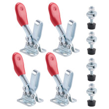 4Pcs Quick Release Toggle Clamp GH-201 Antislip Horizontal 59Lbs Holding Capacity for Machine Operation, Woodworking
