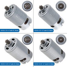 RS550 12V 19500 RPM Motor with Two-Speed 11 Teeth and High Torque Gear Box for Electric Drill/Screwdriver