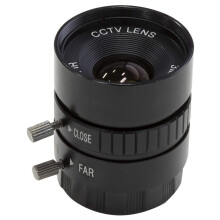 Obiektyw CS-Mount do Kamery Raspberry Pi HQ, Ogniskowa 12 Mm z RęCznym Ustawianiem OstrośCi i Regulowaną PrzysłOną