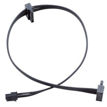 2Pcs 4Pin to Dual 15Pin HDD Power Cable 4P to Serial SSD Dual HDD Power Cable, 45cm/17.7Inch