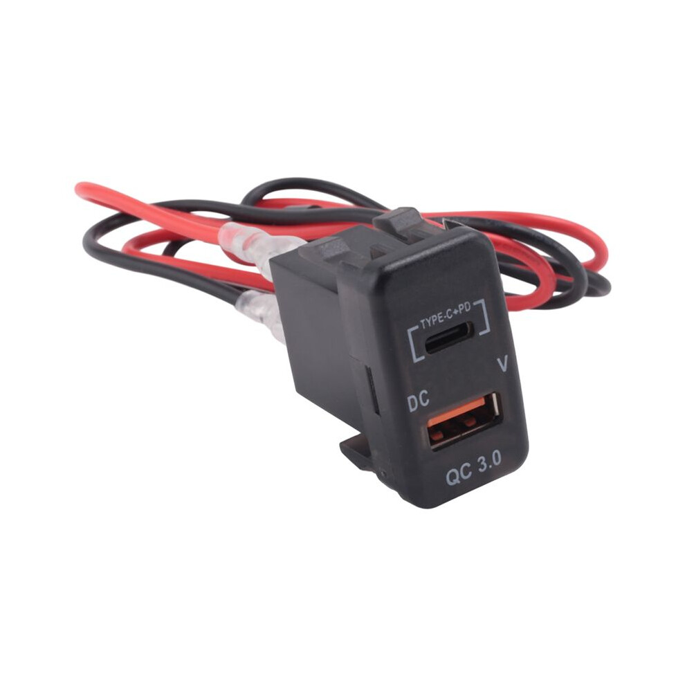 Car Fast Charger Adapter Qc3.0 Dual Usb Quick Charger Socket With Voltmeter For Land Hilux Prado 6032010351234