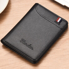 Porte-Cartes Ultra-Mince pour Hommes Porte-Documents Porte-Documents Portable Anti-DéMagnéTisation Porte-Cartes de Documents Noir
