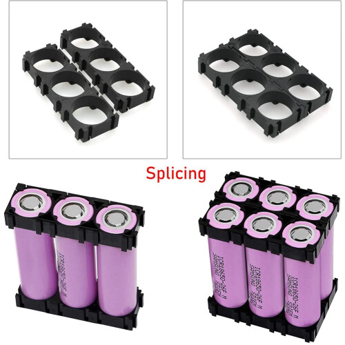 30Pcs Splicing Battery Support 18650 Lithium Battery Bracket 3 Cell Spacer Lithium Battery Plastic Holder Bracket 2