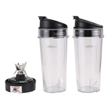 PièCes de Rechange pour Lames D'Extracteur à 6 Ailettes pour MéLangeur Nutri BL770 BL780 BL660, Ensemble de Tasses à Portion Unique de 16 Oz