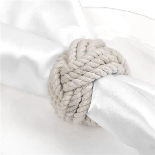 Set Servettring 12 Delar Set Bomullsrep Servettring-SäCkväV Servettring Set