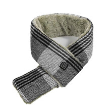 Beheizter Schal mit 3 Heizstufen, Wiederaufladbarer Usb Beheizter Schal Warmer Winterschal für Herren Damen, Dunkelgrau