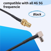Antena 4G SMA żEńSka na TS9 MęSki Adapter Kabel 15Cm 2 Szt. do Routera Antenowego ZewnęTrznego  E5372 E5577 E5786 E5787