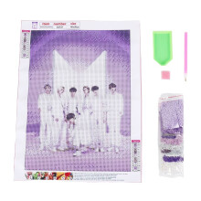 Kit di Pittura Diamante DIY per Adulti, Trapano Completo Rotondo con Strass di Cristallo Ricamo Arti Artigianali per La Casa