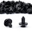 200PCS Bumper Clips 8mm Push  Flare Fastener for  and  Plastic Rivet Retainer Clips 1