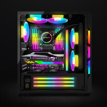 COOLMOON F300 Chassis Licht Leiste 3PINx2+4PIN 5V ARGB Desktop Computer GehäUse Umgebung Licht Dekorativer LED Licht Streifen
