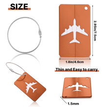 10 StüCk GepäCkanhäNger Visitenkartenhalter Aluminium Metall Reise ID Bag Tag für ReisegepäCk GepäCkidentifikator