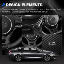 For K5 Optima 2020 2021 2022 Car Carbon Fiber Steering Wheel Cover Trim Decor Frame Accessories