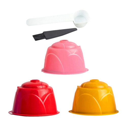Coffee Capsules Refillable Coffee Capsules Pods Reusable Universal Coffee Filter with Spoon Brush for  A 1
