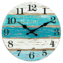 Wall Clock-Beach Themed  Wall Clocks Battery Operated Silent Non-Ticking,for Home Kitchen Living Room Office 10 Inch