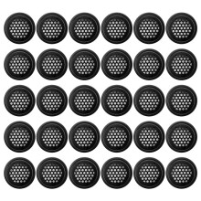 Griglia di Ventilazione Rotonda Armadio Foro di Ventilazione Griglia 35 Mm 30 Pezzi Nero per Armadio da Bagno Scarpiera