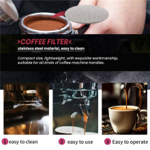 Maille de Filtre à Café, éCran de Rondelle de Café RéUtilisable Haute RéSistance 1.7Mm Durable pour les Filtres de CafetièRe 51Mm