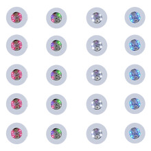 25 Pcs LED Coaster Round Flash Cup Mat Sticker Lights for Wine Liquor Bottle, Drinks Party, Bar Party