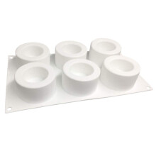 6 FäCher Silikon Pudding Tasse Kuchen Form FranzöSisch Dessert Mousse Kuchen Mach Es Selbst Backen Form