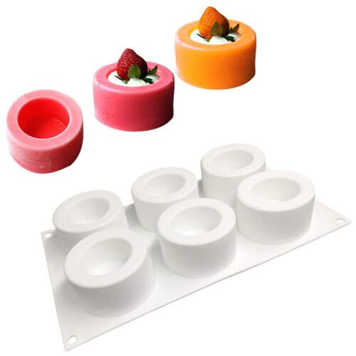6 Compartments Silicone Pudding Cup Cake Mold French Dessert Mousse Cake DIY Baking Mold 1