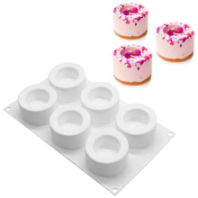 6 FäCher Silikon Pudding Tasse Kuchen Form FranzöSisch Dessert Mousse Kuchen Mach Es Selbst Backen Form
