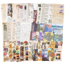 Vintage Scrapbook Supplies Pack (200 Sztuk) dla Art Journaling Junk Journal Planners DIY Paper Stickers (C)