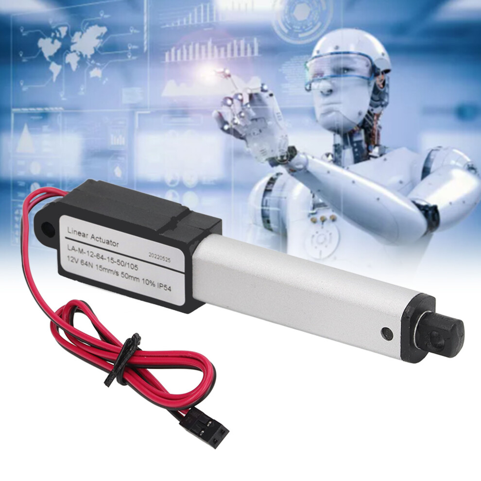 Waterproof 12V Electric Linear Actuator 50Mm, Ip54, 64N Force 4401390594029