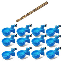 Kip Waterer Groter Automatische Kip Waterer Cups DIY Gevogelte Kip Waterer Kit 5 Gallon voor Kip, Eend 12 Stuks