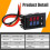 6Pcs Digital Voltmeter Ammeter  100V 10A  Red LED Current Voltage Meter Tester Dual Display Panel for Automobile 3