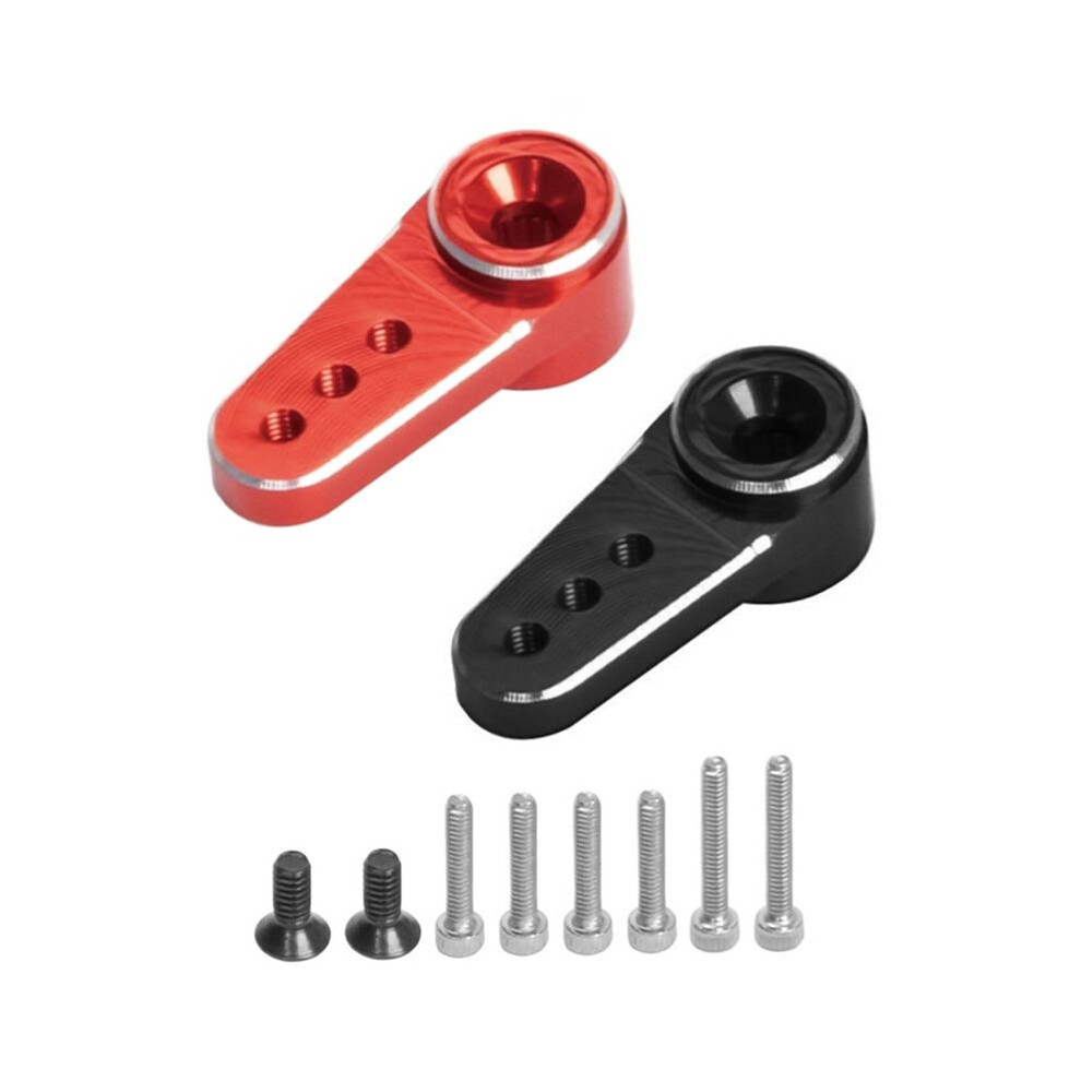 2Pcs Metal 15T Servo Arm Servo Horn Fit Es08ma Ii Servo For Axial Scx24 1/24 Rc Crawler Car Parts, + Red/Black 4711854092849