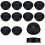 12 Pack Replacement Solar Light Parts Solar Light Replacement Tops Waterproof LED Solar Panel Lantern Lid Light Outdoor 1