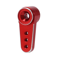 2Pcs Metal 15T Servo Arm Servo Horn Fit  ES08MA II Servo for Axial SCX24 1/24 RC Crawler Car Parts,Red + Black