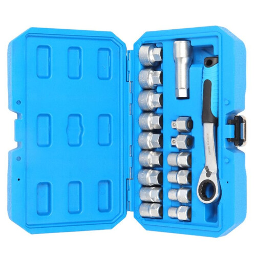 Piercing Ratchet Sleeve Wrench Socket Tool Two-Way Wrench Set Wrench Set Mechanics Tool Batch Connector Sleeve Tool 1